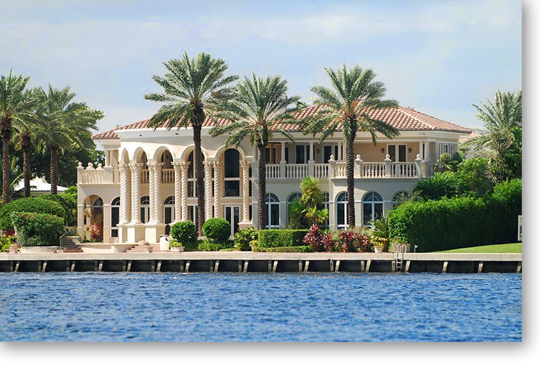 mansion on the water